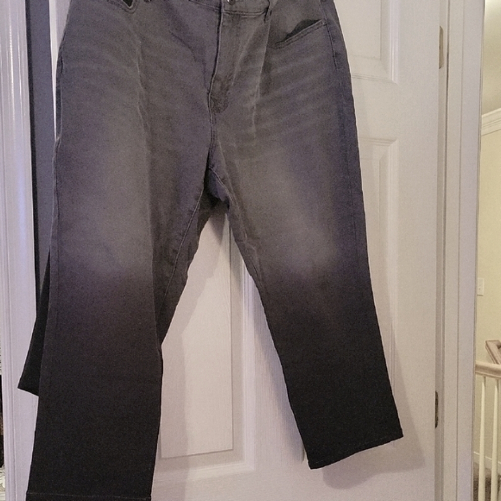 DG2 Women's Crop Ombre Gray Jeans